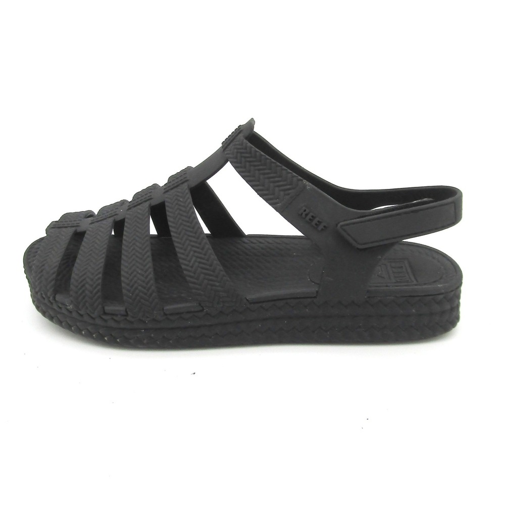 Reef Fisherman Sandals Size 8 Women's Black Jelly Beachy Rubber